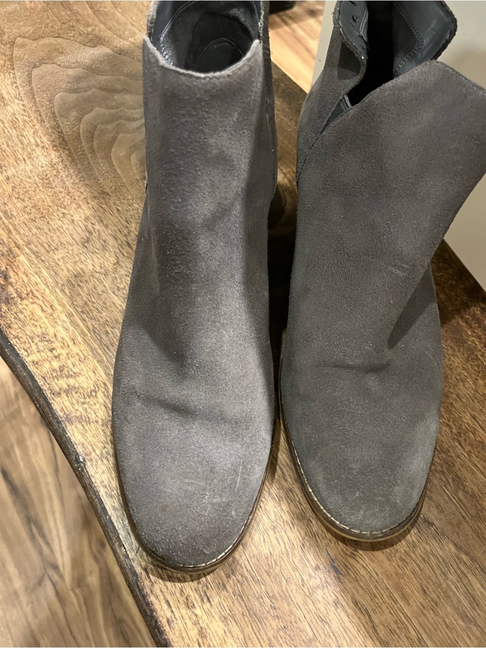 Cole Haan Charcoal Suede Ankle Booties